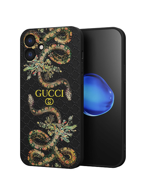 Силиконовый чехол для Apple iPhone 12 "NOVEL: Gucci"