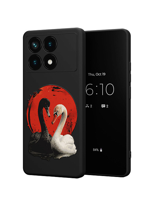 Силиконовый чехол для Poco X6 Pro (5G) "Лебеди"