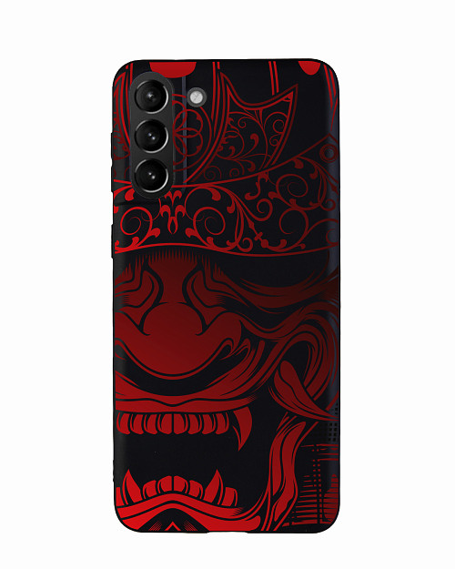 Силиконовый чехол для Samsung Galaxy S21+ (5G) "Красная маска самурая"
