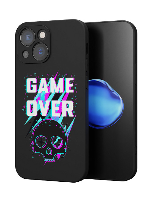 Силиконовый чехол для Apple iPhone 15 "Game over"