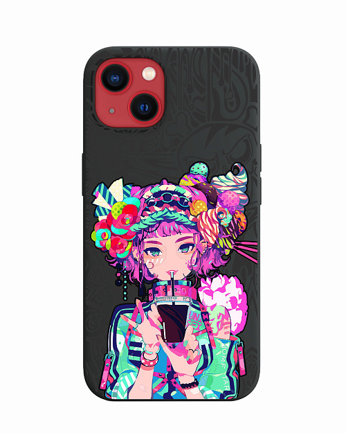 Силиконовый чехол для Apple iPhone 13 Mini Lolipop girl