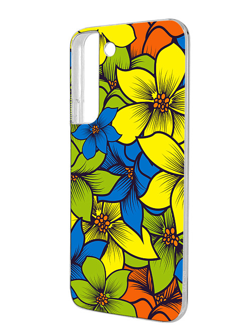 Силиконовый чехол для Samsung Galaxy S22 (5G) Цветы ваниль