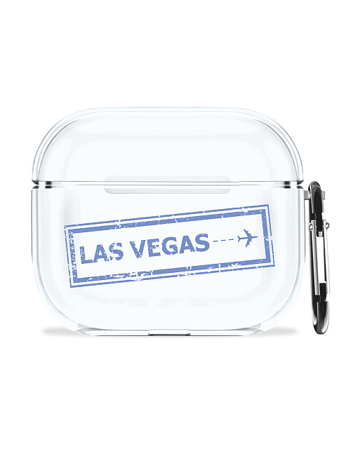 Силиконовый чехол для наушников глянцевый для AirPods 3 "Билет в Лас-Вегас"