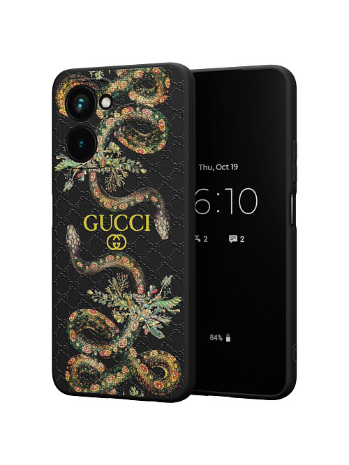 Силиконовый чехол для realme C33 "NOVEL: Gucci"