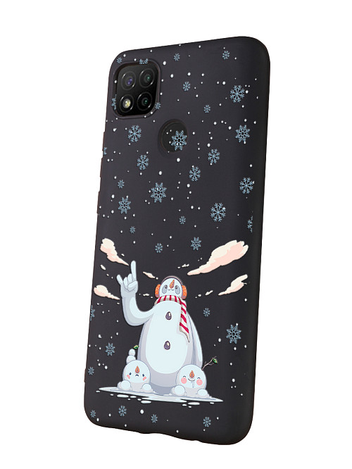 Силиконовый чехол для Xiaomi Redmi 9C Крутой снеговик
