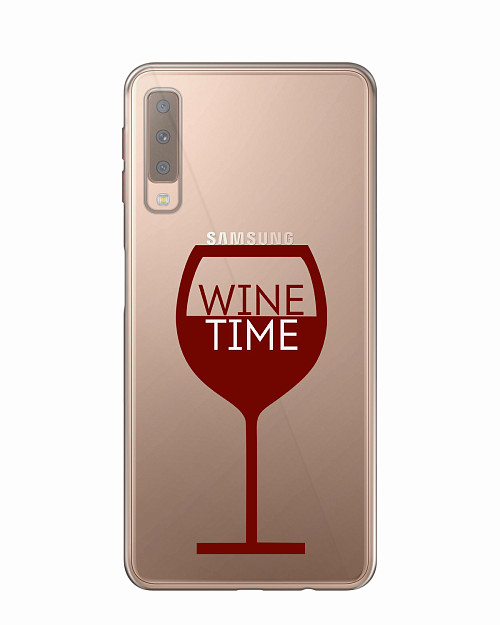 Силиконовый чехол для Samsung A7 2018 (A750) Wine time