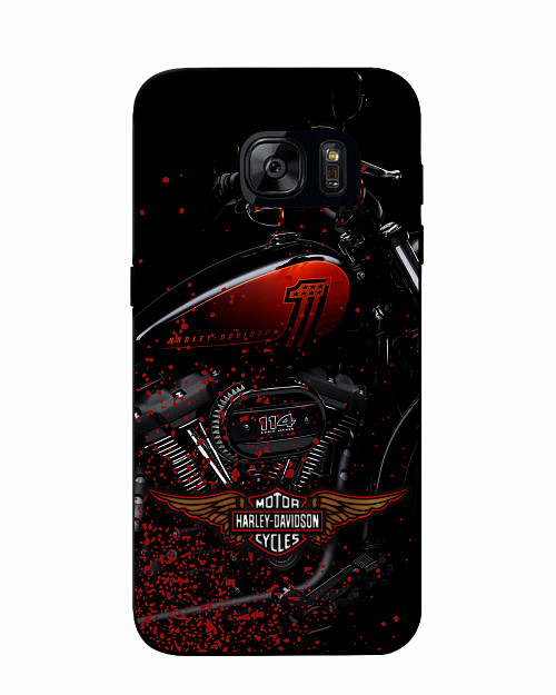 Силиконовый чехол для Samsung Galaxy S7 Мотоцикл Harley-Davidson