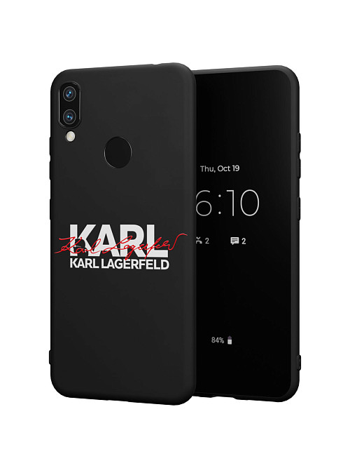 Силиконовый чехол для Xiaomi Redmi Note 7 Pro "NOVEL: Lagerfeld V.2"