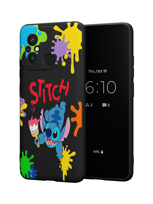 Силиконовый чехол для Xiaomi Redmi 12C "NOVEL: Ститч paints"