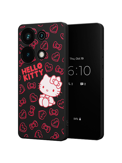 Силиконовый чехол для Xiaomi Redmi Note 13 Pro (4G) "NOVEL: Хеллоу Китти сердца"