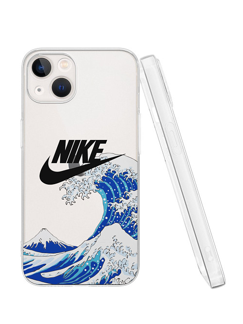 Силиконовый чехол для Apple iPhone 13 "NOVEL: Nike и волна"