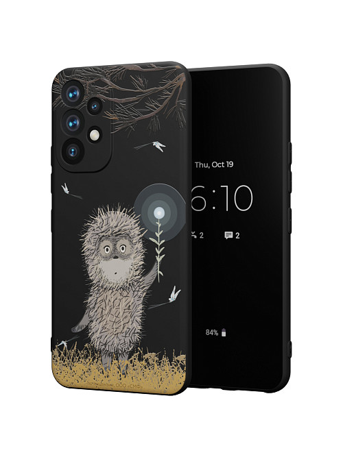 Силиконовый чехол для Samsung Galaxy A52 (4G) "Ёжик в тумане и фонарик"