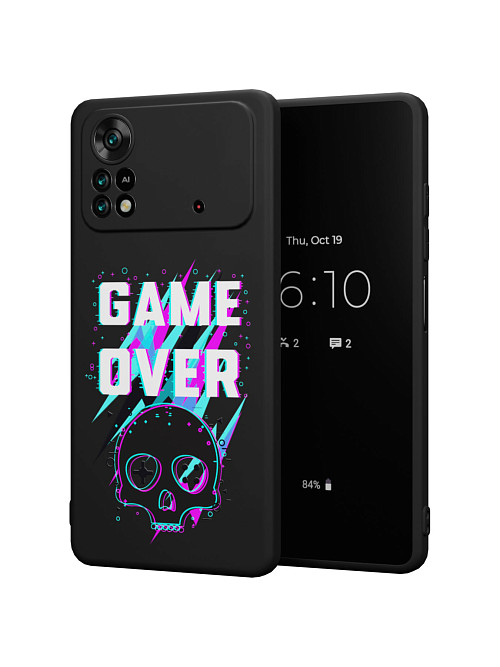 Силиконовый чехол для Poco X4 Pro (5G) "Game over"