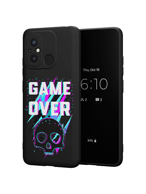 Силиконовый чехол для Poco C55 "Game over"