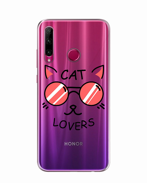 Силиконовый чехол для Honor 10i Cat lovers