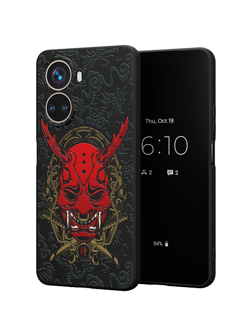 Силиконовый чехол для Huawei Nova 10 SE "Red Oni mask"