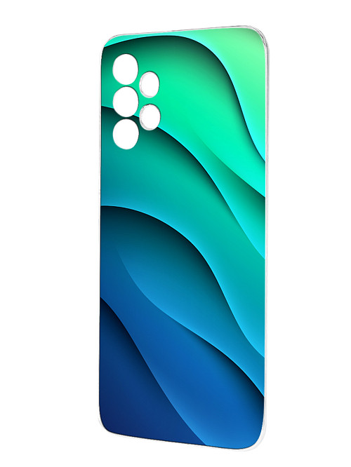 Силиконовый чехол для Samsung Galaxy A32 (4G) "Лазурные волны"