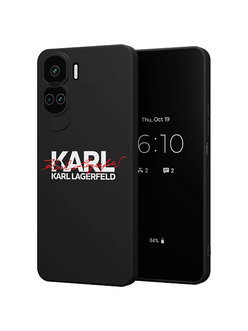 Силиконовый чехол для Honor X50i "NOVEL: Lagerfeld V.2"