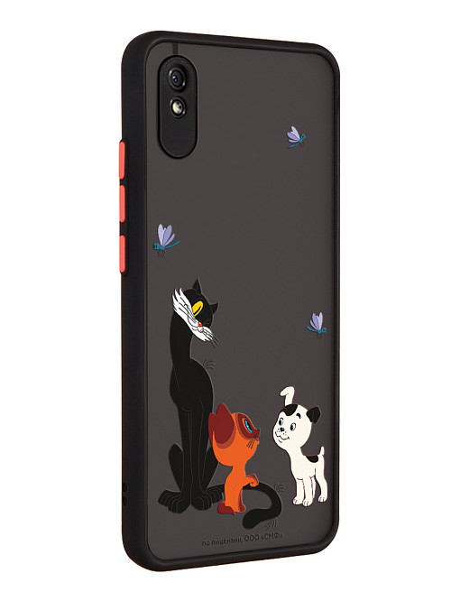 Противоударный чехол для Xiaomi Redmi 9A "Котенок по имени Гав: Под присмотром старшего"