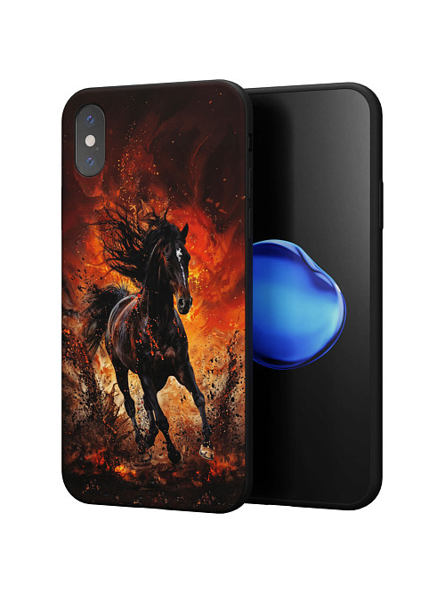 Силиконовый чехол для Apple iPhone Xs "Лошадь"