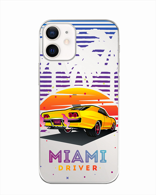 Силиконовый чехол для Apple iPhone 12 Mini Miami driver