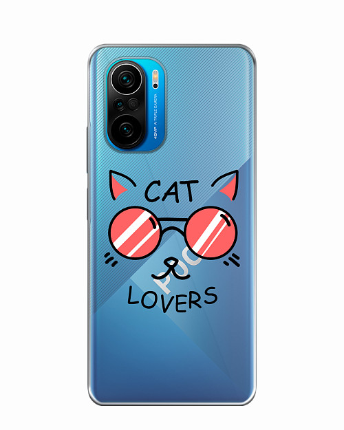 Силиконовый чехол для Poco F3 Cat lovers