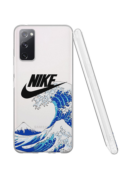 Силиконовый чехол для Samsung Galaxy S20 FE "NOVEL: Nike и волна"