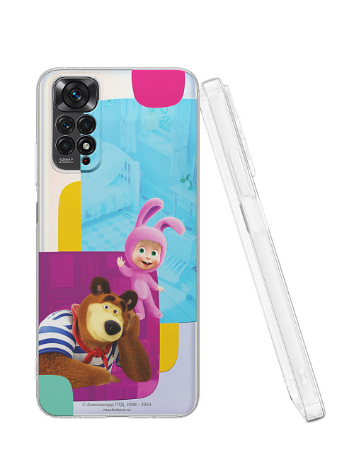 Силиконовый чехол для Xiaomi Redmi Note 11S (4G) "Маша и медведь: Маша Зайка"