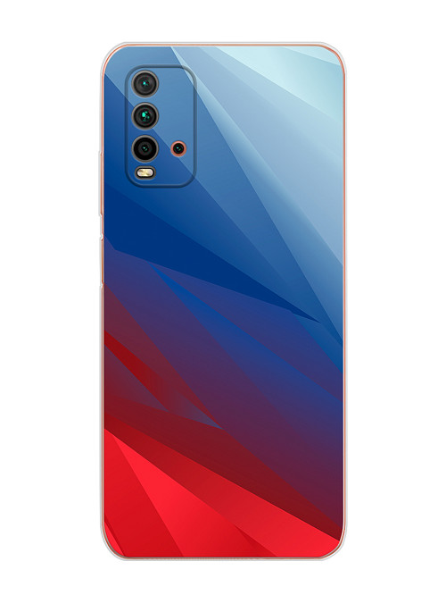 Силиконовый чехол для Xiaomi Redmi 9T "Флаг РФ"