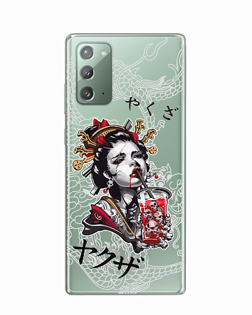 Силиконовый чехол для Samsung Galaxy Note 20 Geisha Bloody