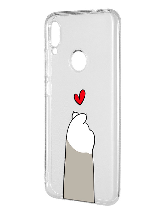 Силиконовый чехол для Xiaomi Redmi Note 7/Redmi Note 7 Pro Лапка с сердцем