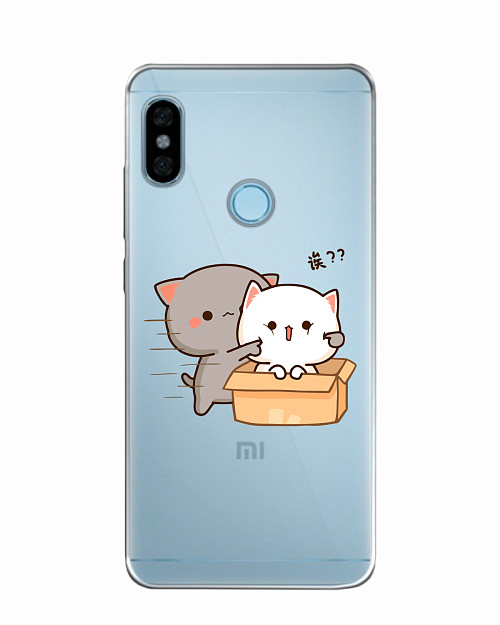 Силиконовый чехол для Xiaomi Redmi Note 5 Pro Два котика