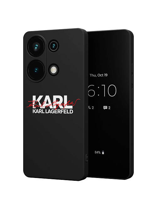 Силиконовый чехол для Xiaomi Redmi Note 13 Pro (4G) "NOVEL: Lagerfeld V.2"