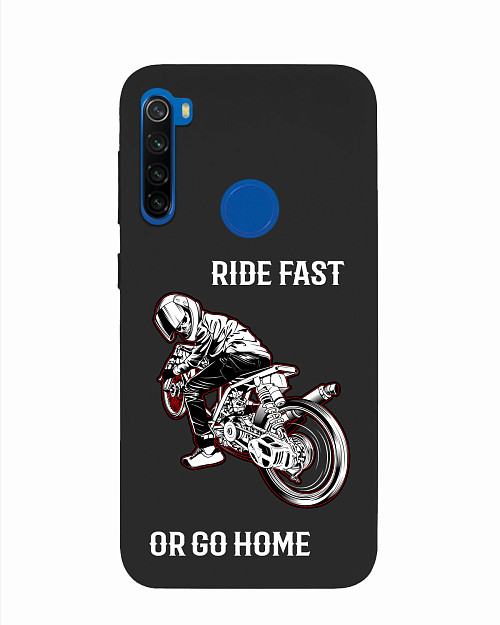Силиконовый чехол для Xiaomi Redmi Note 8T Ride fast or go home