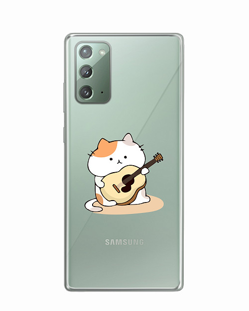 Силиконовый чехол для Samsung Galaxy Note 20 Усатый гитарист