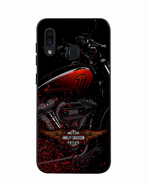 Силиконовый чехол для Samsung Galaxy A30 Мотоцикл Harley-Davidson