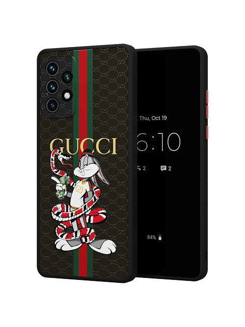 Противоударный чехол для Samsung Galaxy A72 "NOVEL: Багз Банни Gucci"