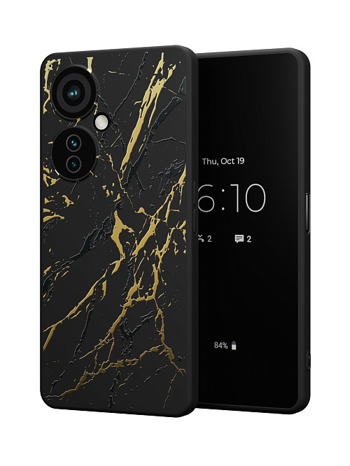 Силиконовый чехол для OnePlus Nord CE 3 Lite (5G) "Золотой мрамор"