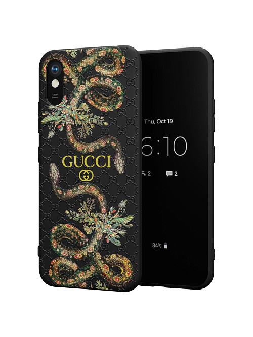 Силиконовый чехол для Xiaomi Redmi 9A "NOVEL: Gucci"