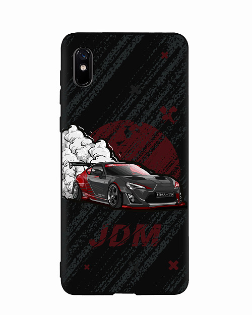 Силиконовый чехол для Xiaomi Redmi 9A JDM чёрная машина