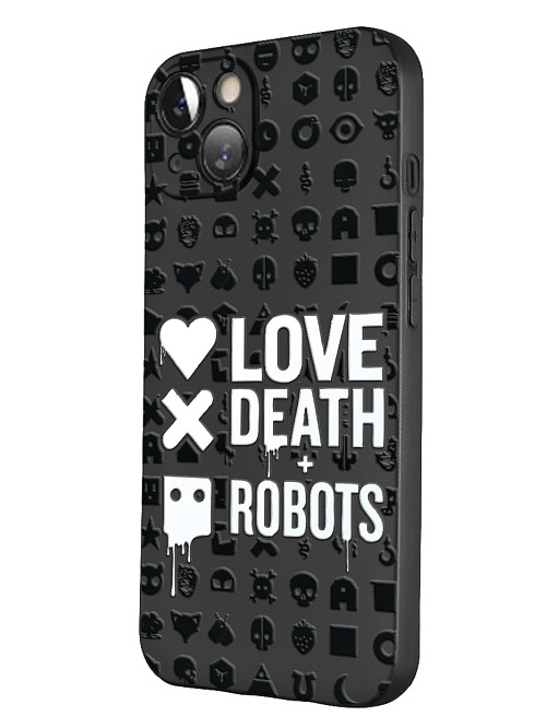Силиконовый чехол для Apple iPhone 13 Любовь Смерть Роботы