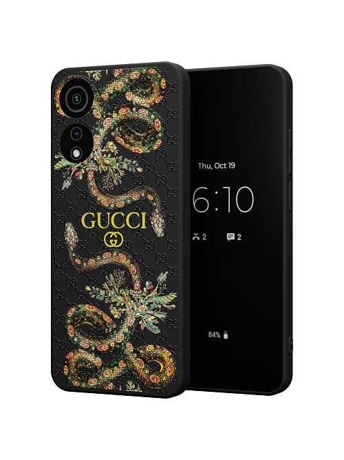 Силиконовый чехол для OPPO A78 (4G) "NOVEL: Gucci"