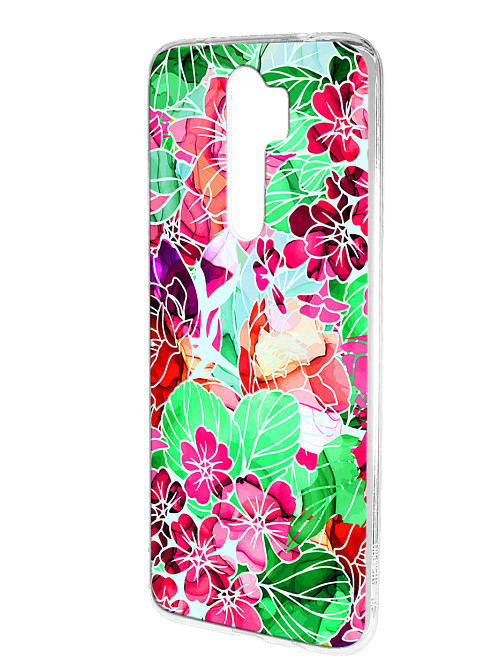 Силиконовый чехол для Xiaomi Redmi Note 8 Pro "Яркие цветы"