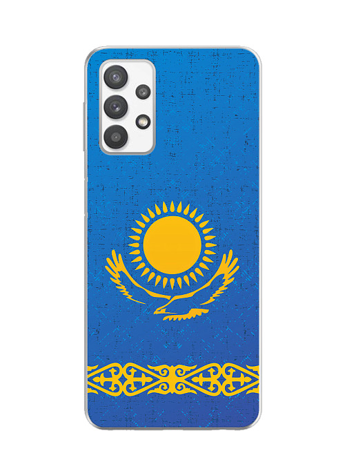 Силиконовый чехол для Samsung Galaxy A32 (4G) "Флаг Казахстана"