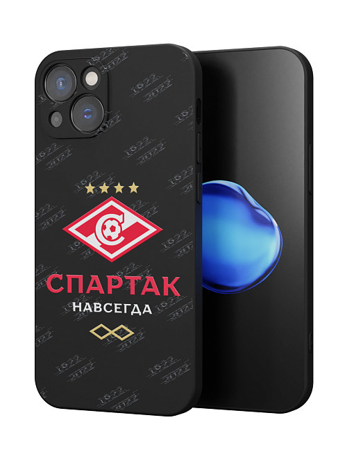 Силиконовый чехол для Apple iPhone 15 Plus "Спартак - навсегда"