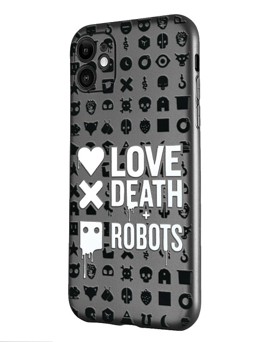 Силиконовый чехол для Apple iPhone 11 Любовь Смерть Роботы
