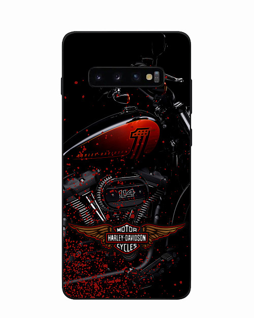 Силиконовый чехол для Samsung Galaxy S10 Мотоцикл Harley-Davidson