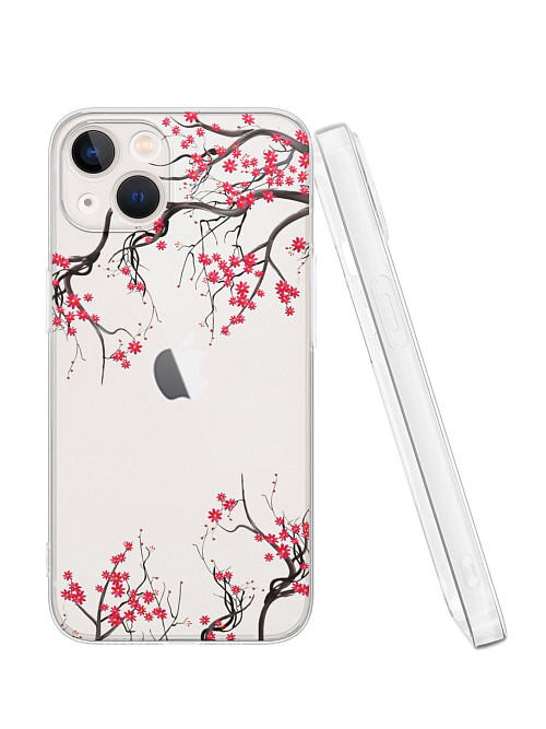 Силиконовый чехол для Apple iPhone 13 "Цветы сакуры" Силиконовый чехол для Apple iPhone 13 "Цветы сакуры"