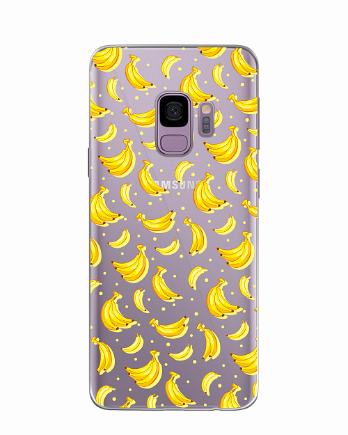 Силиконовый чехол для Samsung Galaxy S9 Бананы