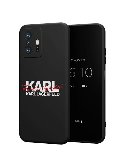 Силиконовый чехол для Xiaomi 11T "NOVEL: Lagerfeld V.2"